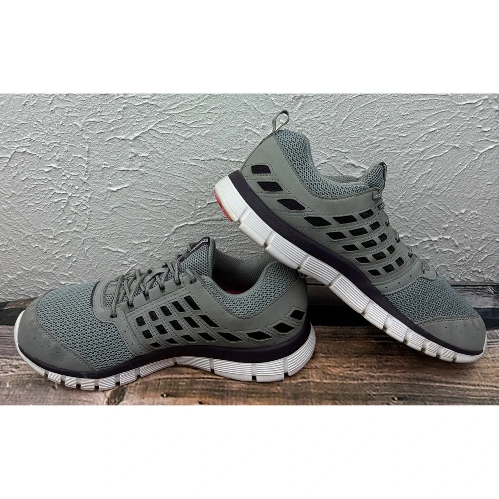 Reebok YourFlex Running Shoes Womens 7.5 Gray Pink Athletic Sneakers 039501 414